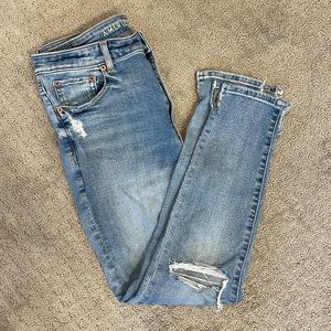 American Eagle Hi-Rise Distressed Skinny Jeans